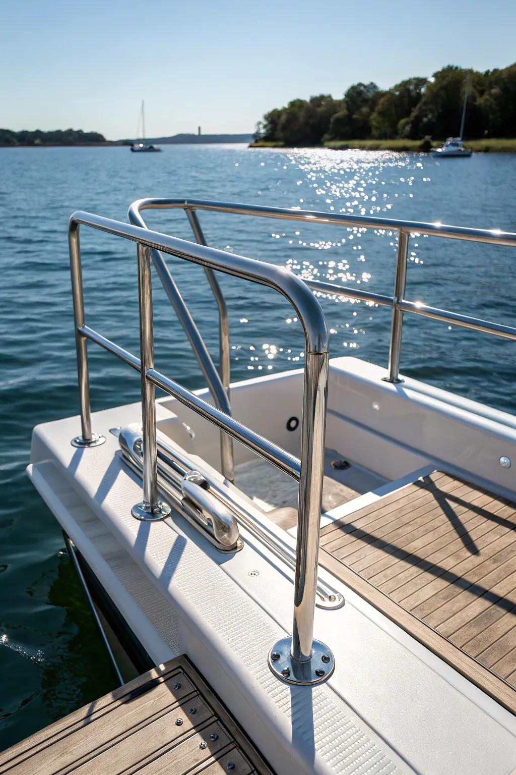 Elevate your pontoon experience with stunning floating rail bars that redefine nautical elegance.