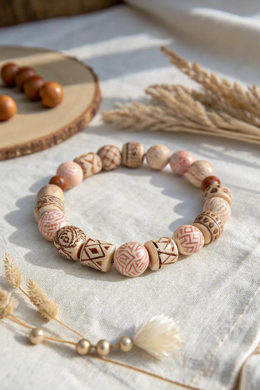 Embrace cultural stories through the art of clay bead bracelets.