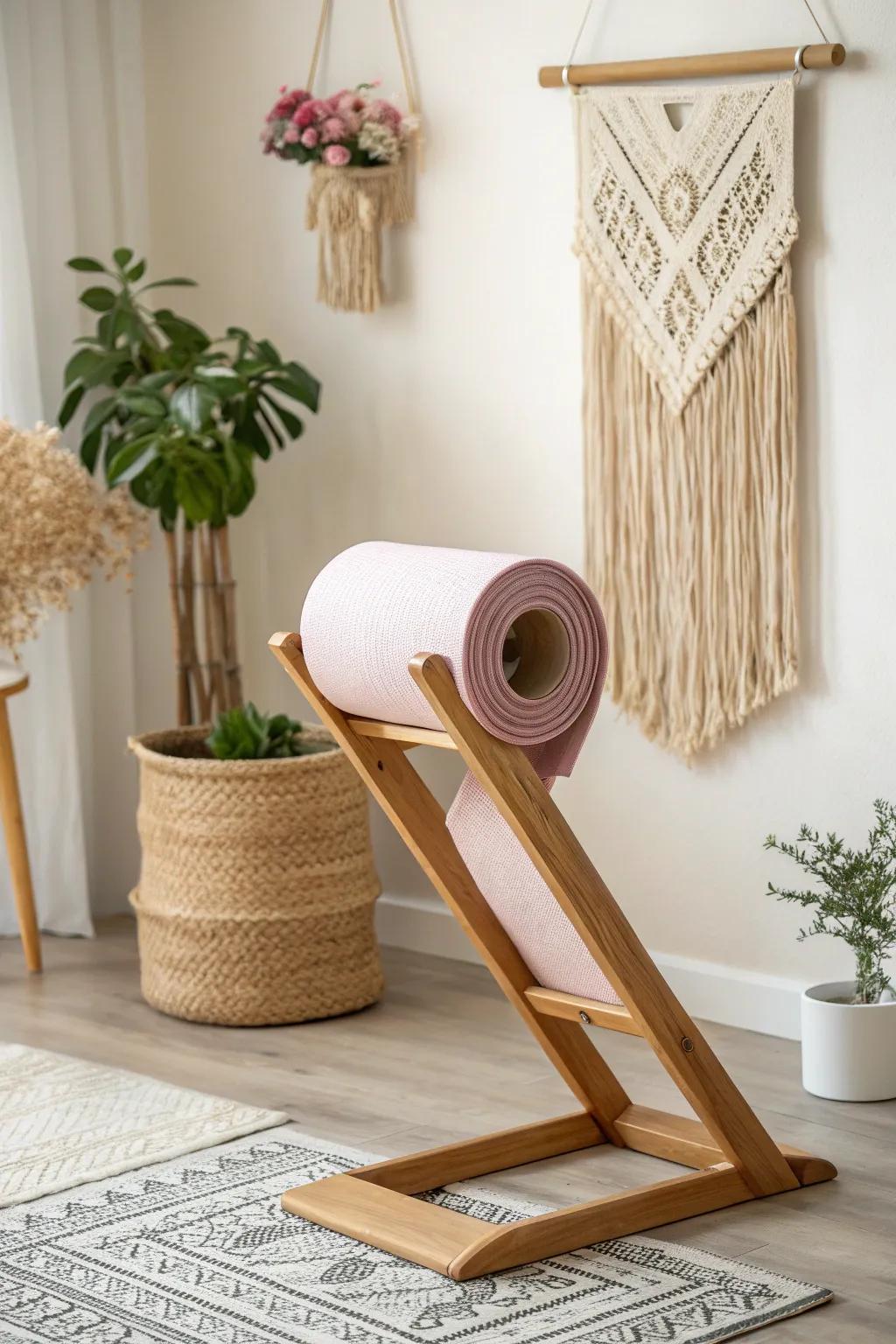 Transform your dining space into a peaceful workout oasis with minimalist elegance.