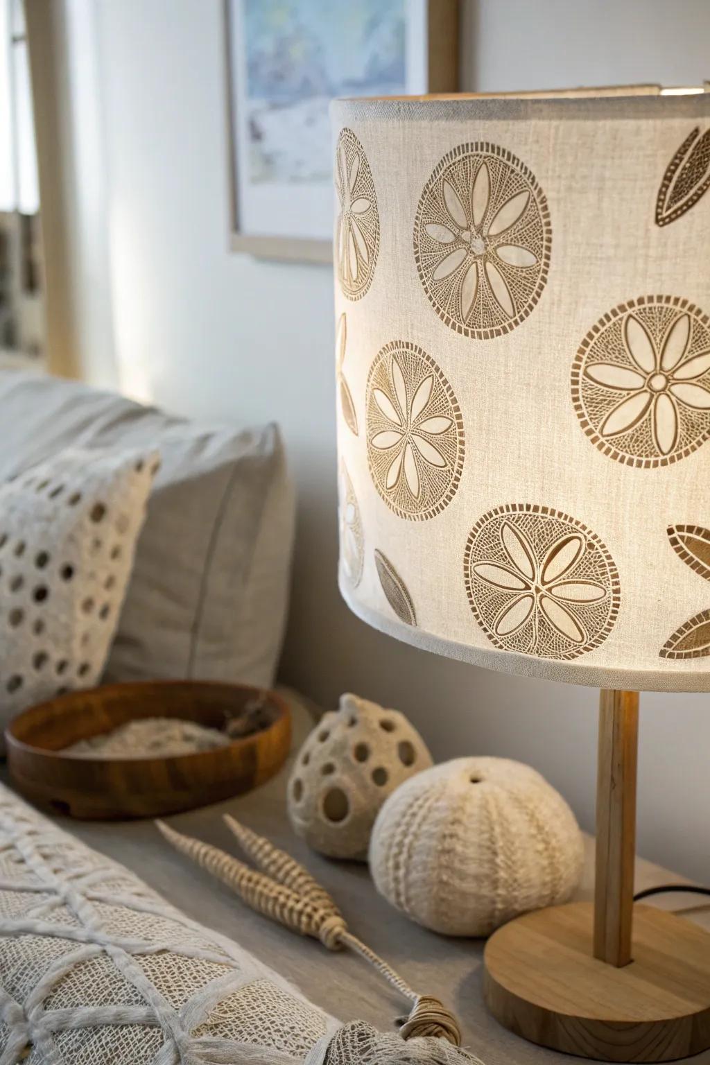 Illuminate your space with the natural elegance of sand dollar lampshades, where simplicity meets artistry.