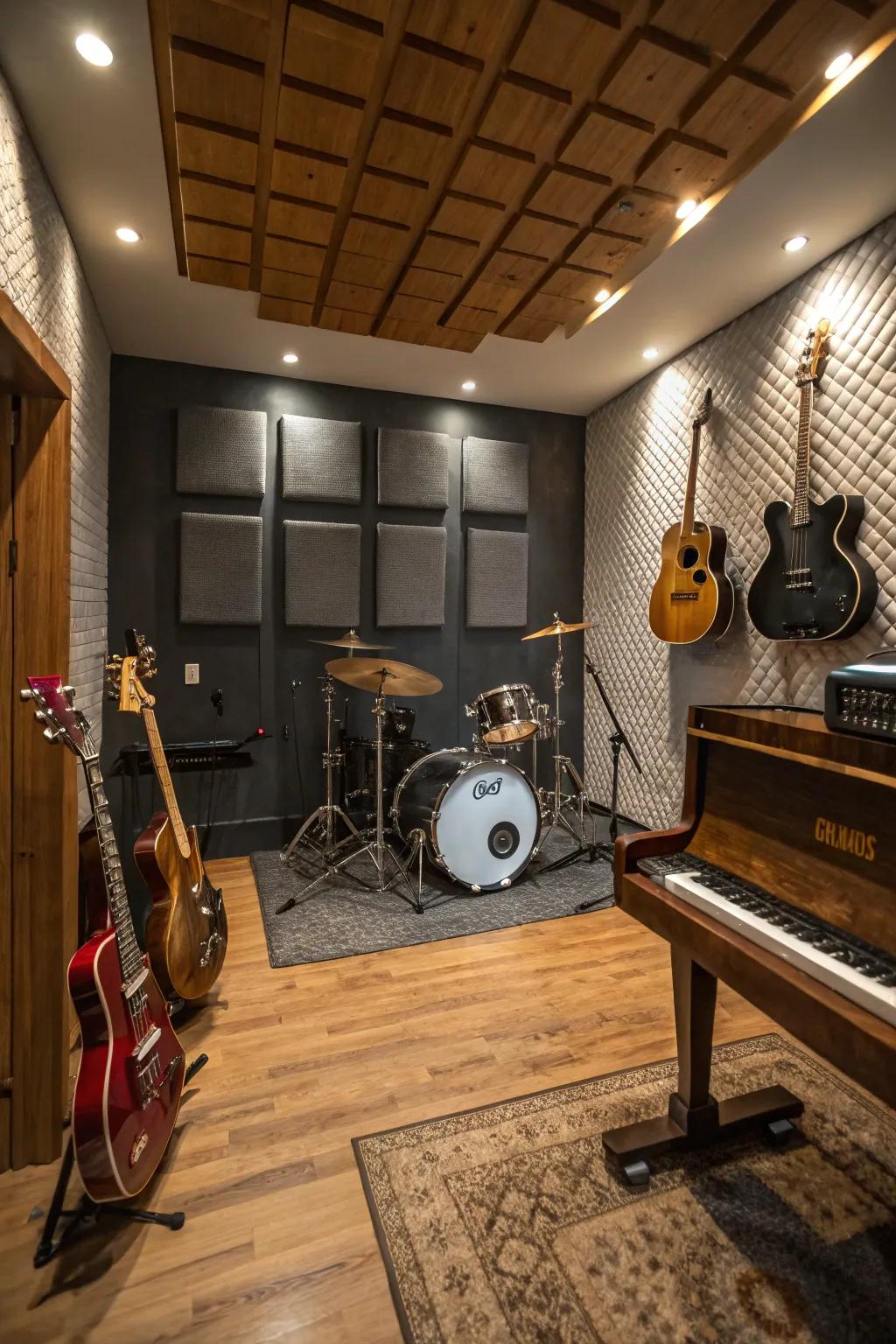 Transform your garage into a vibrant music oasis, where every note resonates with precision.