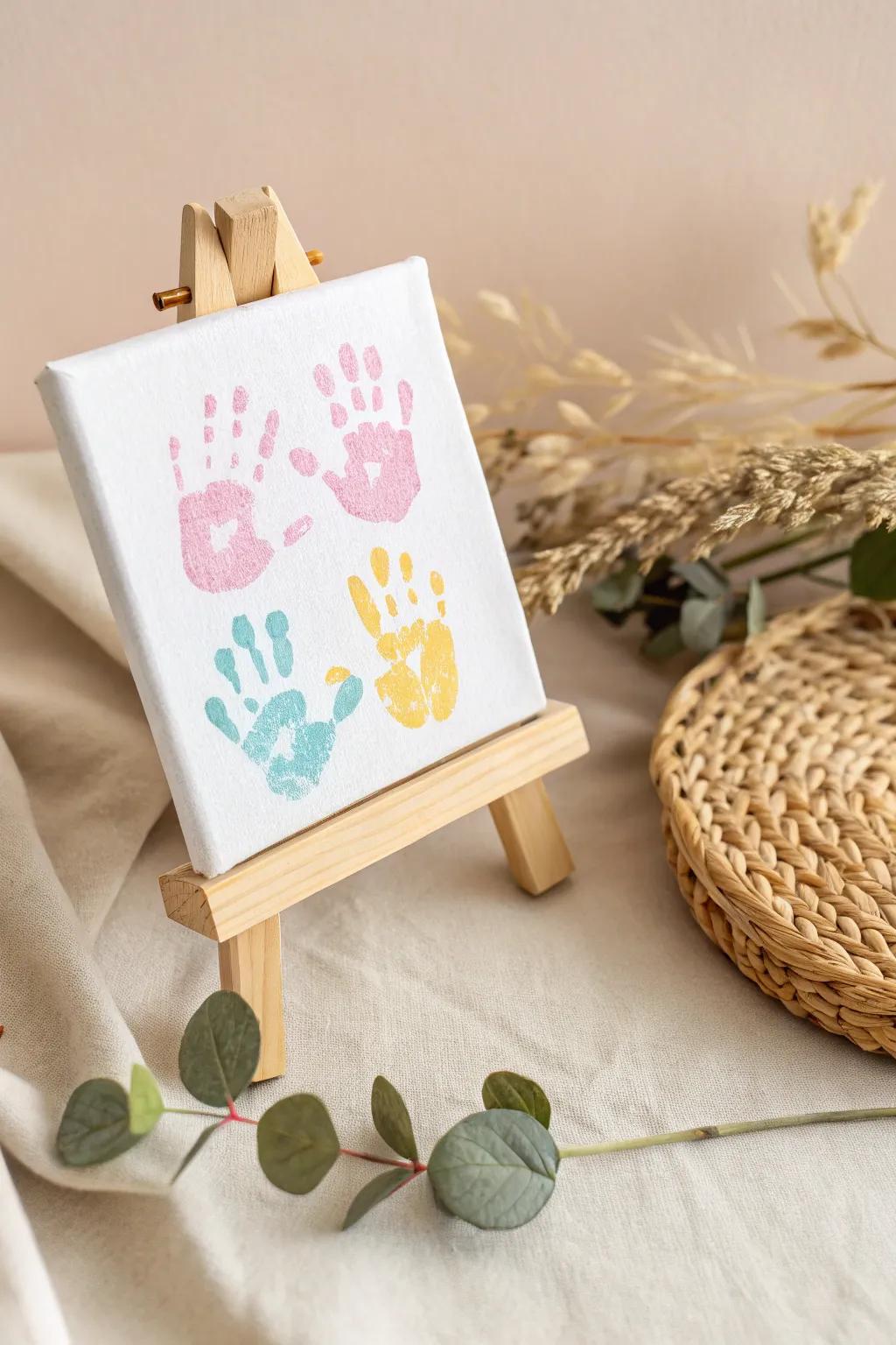 Capture the magic of little hands with these charming mini canvas keepsakes. A perfect blend of creativity and cherished memories.