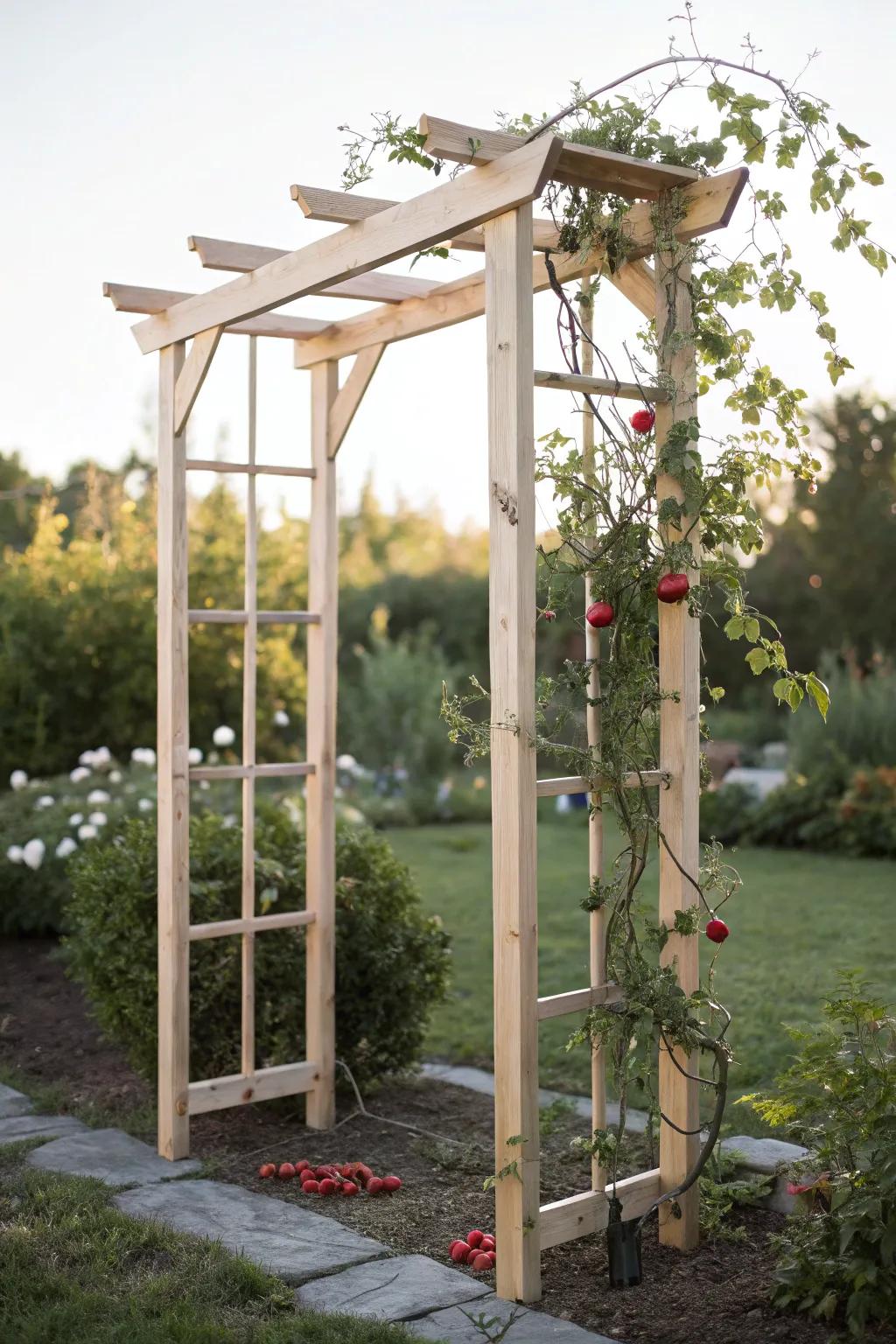 Elevate your garden with a DIY arbor trellis—where simplicity meets natural beauty.
