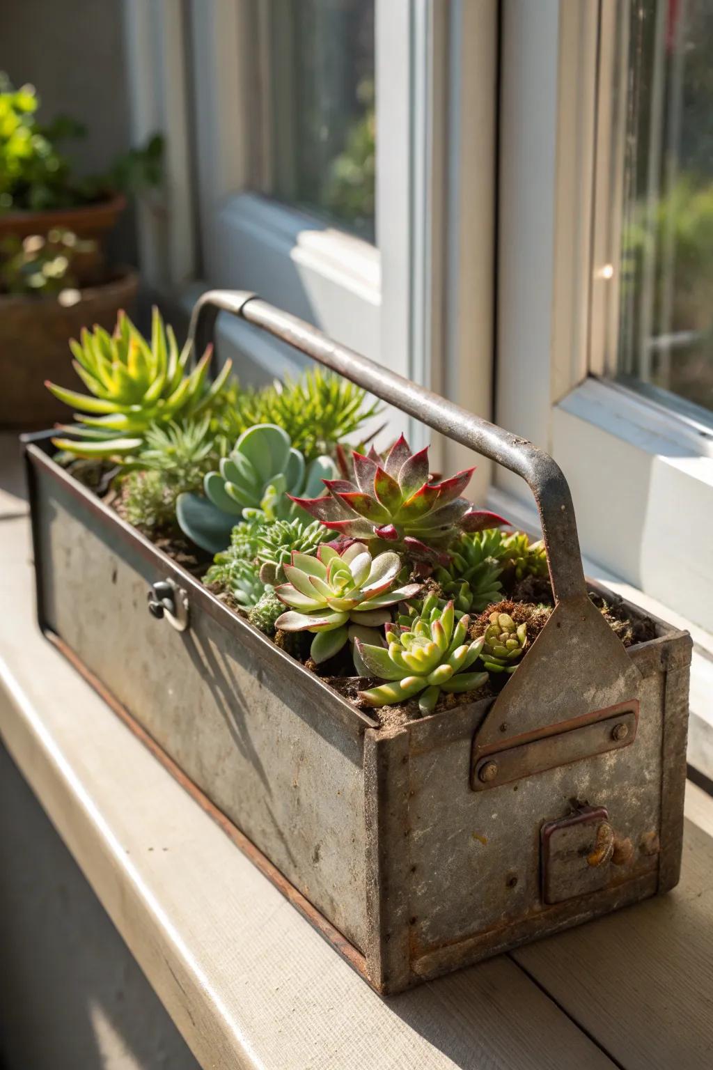 Breathe new life into your space with a DIY upcycled toolbox planter, where rustic charm meets vibrant greenery.