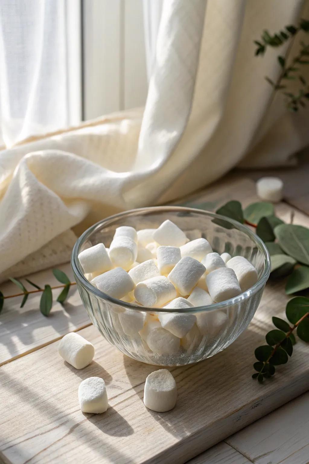 Delight in the playful texture of melted marshmallows — a sensory joy for the curious at heart!