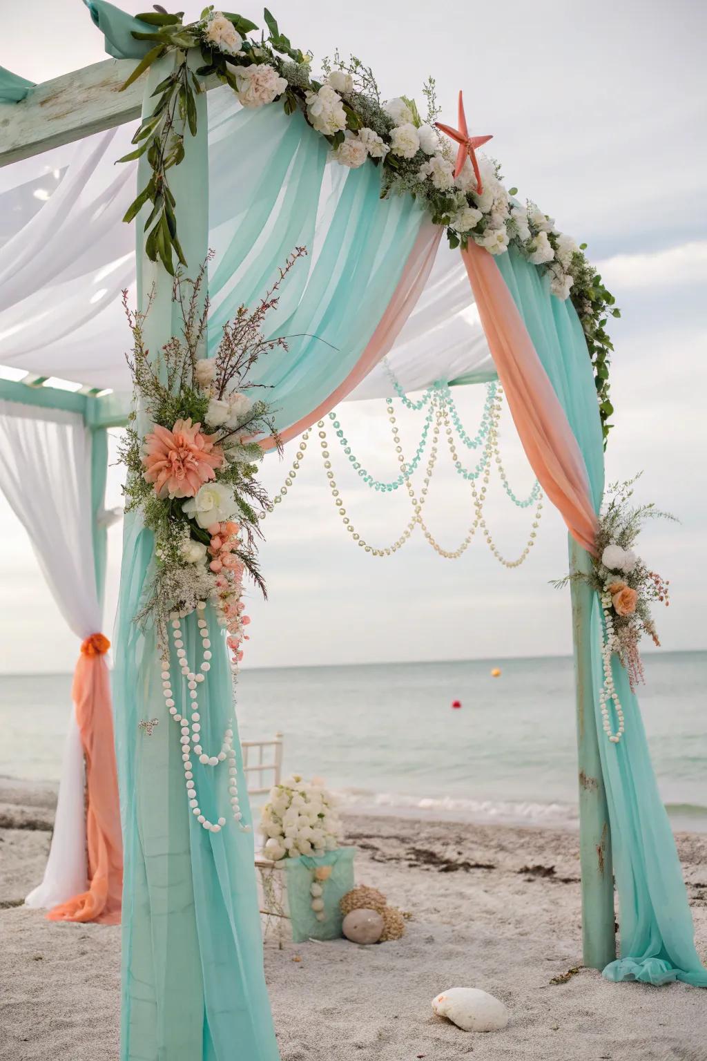 An ocean-inspired arch capturing the essence of the sea.