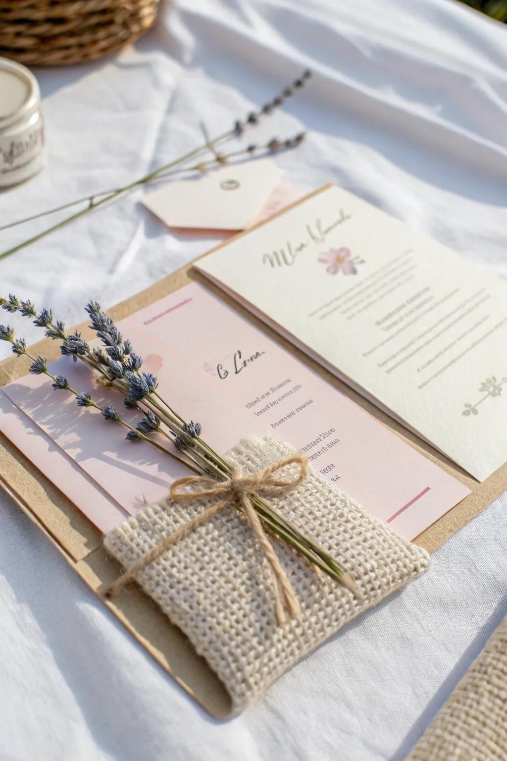 Delight in the details with a surprise pocket greeting card, where simplicity meets thoughtful design.