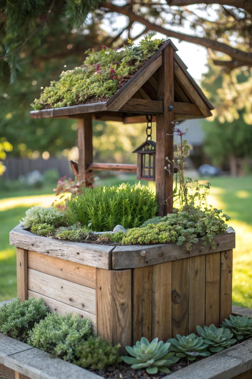 Elevate your garden aesthetics with a green roof well pump cover, blending sustainability with artisanal craftsmanship.