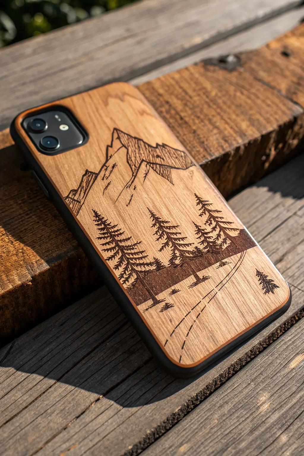Elevate your style with a custom wood-burned phone case—where artistry meets functionality.