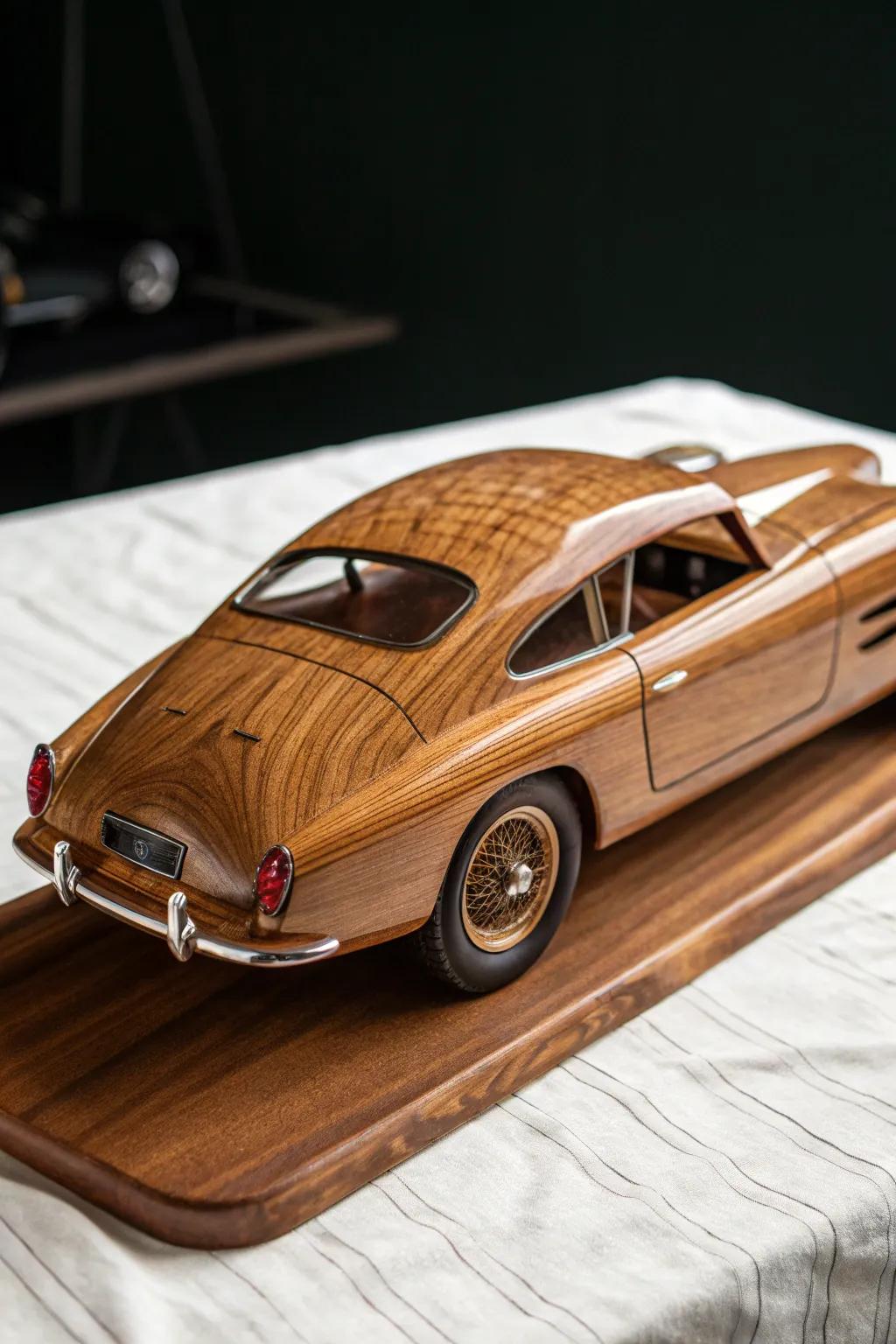 Reviving the Golden Era: 1950s Classic Wooden Car Masterpiece