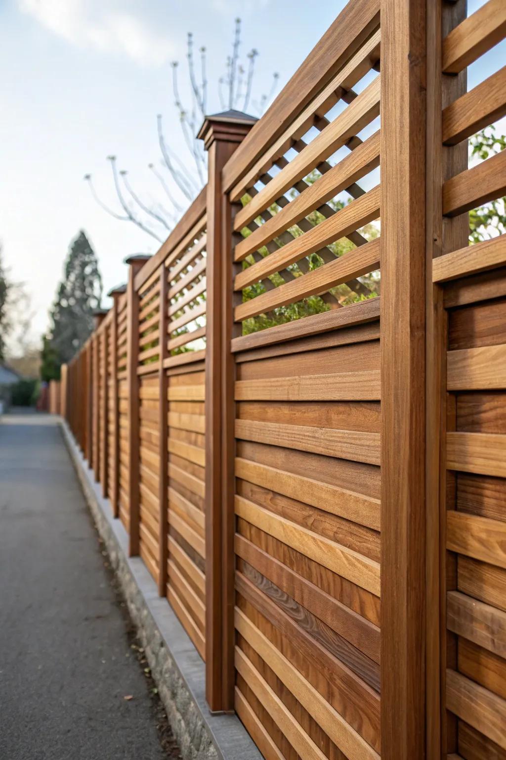 Experience the perfect blend of privacy and style with a handcrafted louver fence.