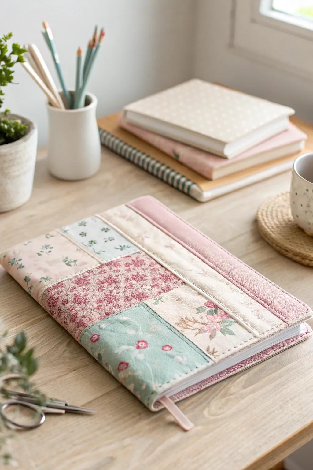 Transform your notebooks into personalized works of art with DIY fabric covers. Perfect for adding a touch of creativity to your stationery!