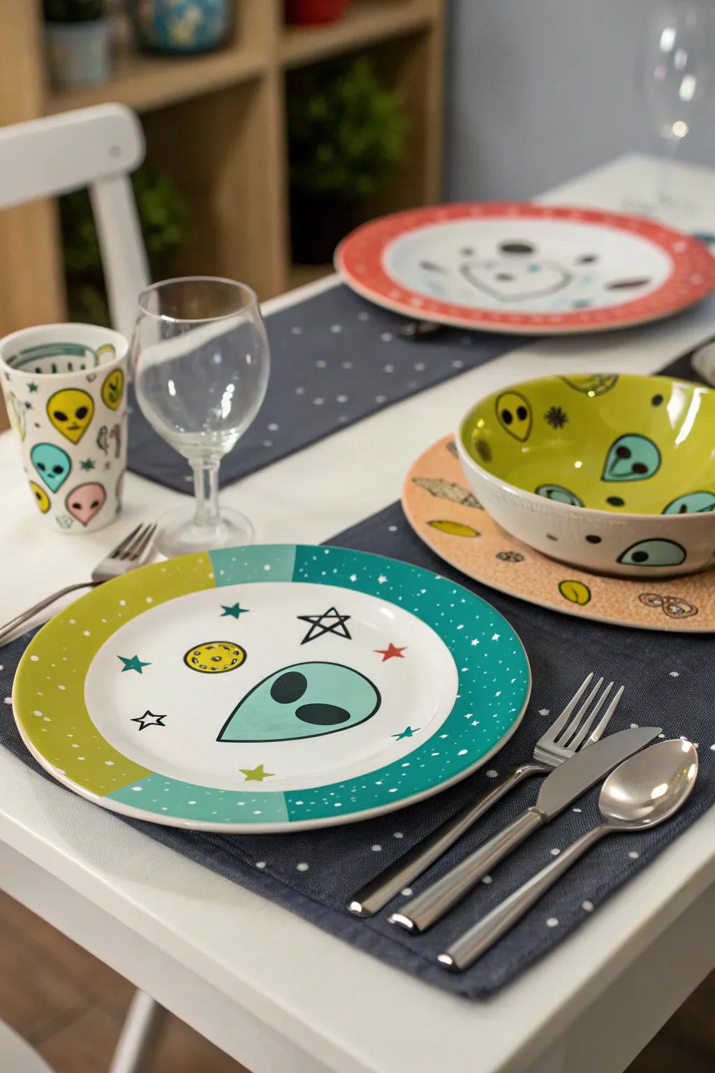 Alien-themed tableware that redefines dining experiences.