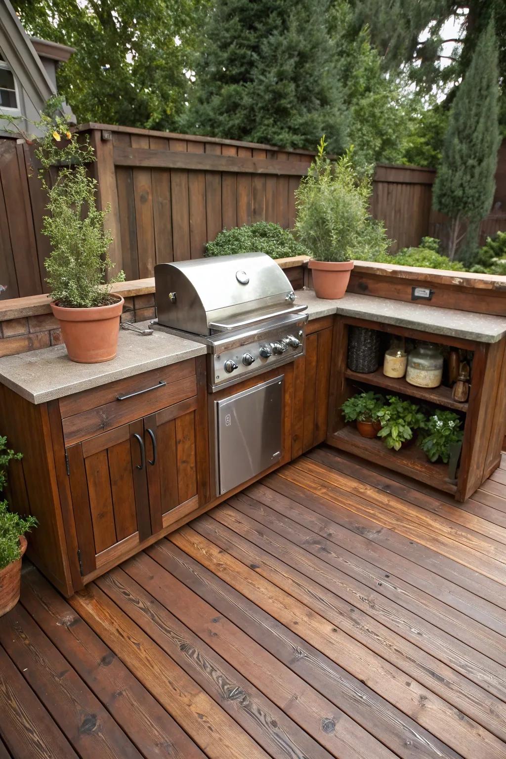 Elevate your backyard gatherings with a stunning outdoor kitchen nook that's a testament to exceptional craftsmanship.