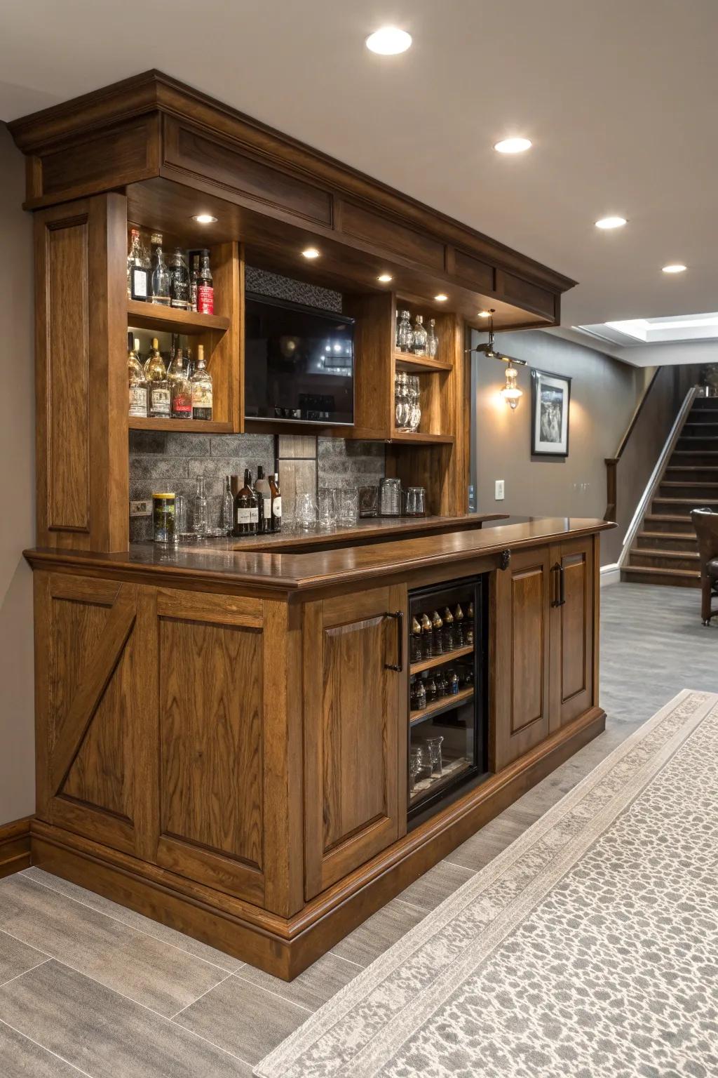 Discover the elegance of hidden storage: where craftsmanship meets functionality.
