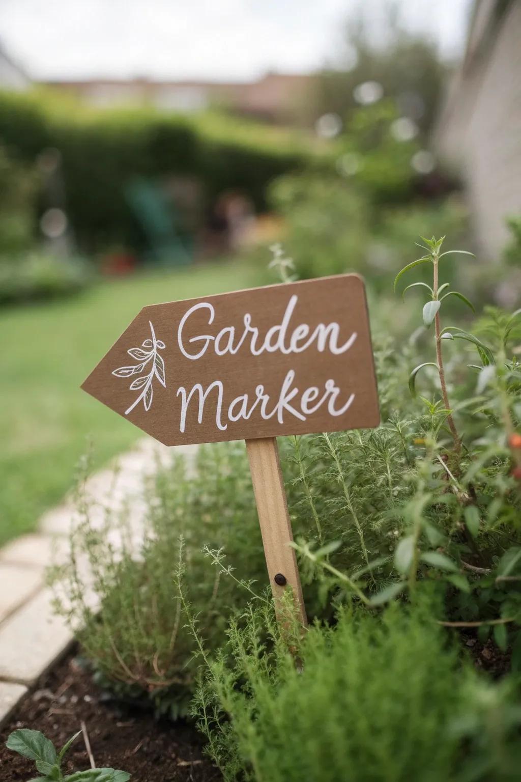 Add a touch of rustic elegance to your garden with handcrafted cardboard markers.