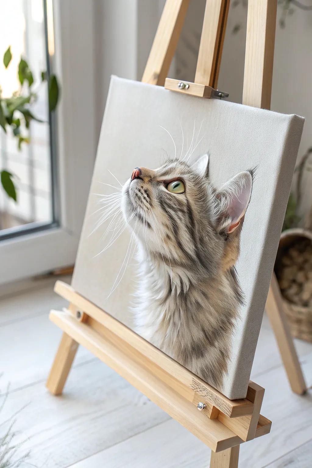 Bring your cat art to life with 3D textures and minimalist design.