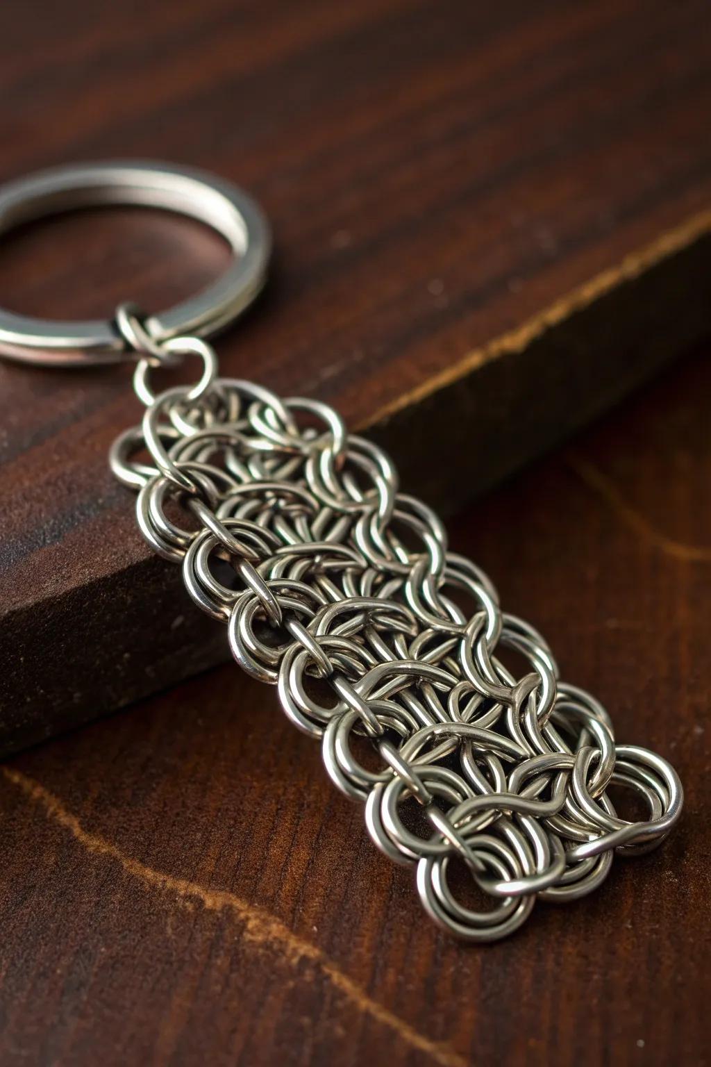 Elevate your essentials with a handcrafted chainmail keychain—where artistry meets utility.