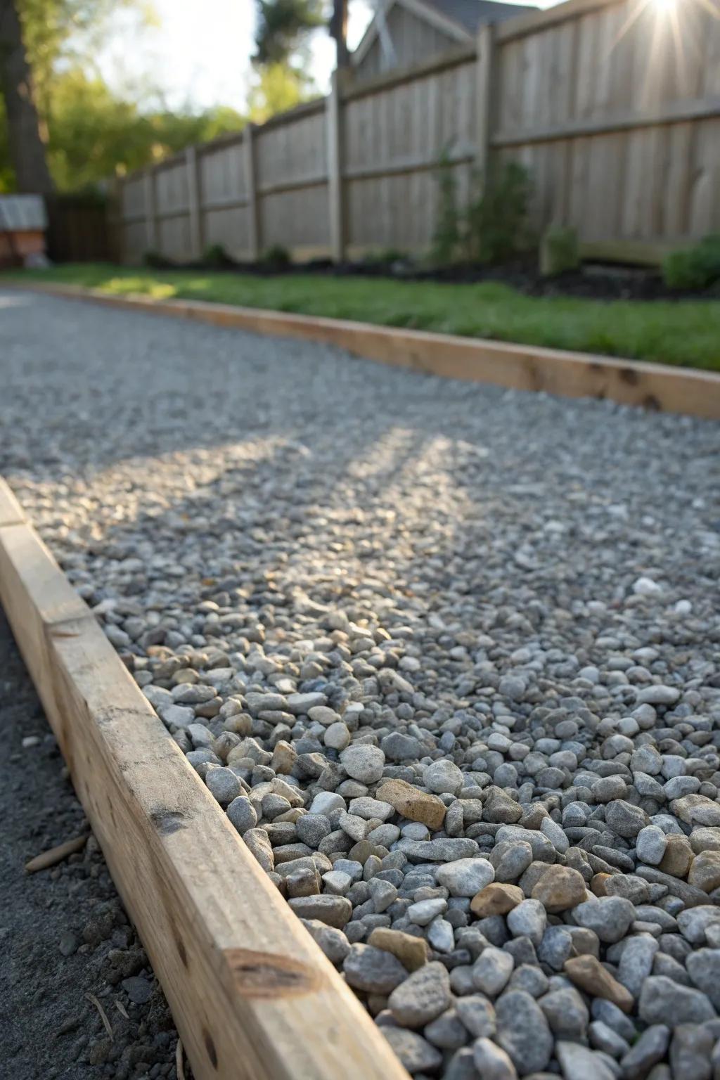 Embrace the crunch of craftsmanship with a DIY gravel driveway.