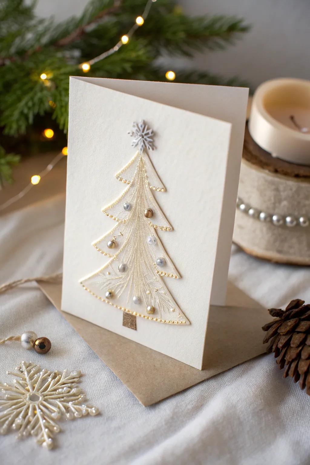 Spark joy this season with a touch of embellished elegance. 🎄✨ #DIYChristmasCard #ScandiBoho #Craftsmanship