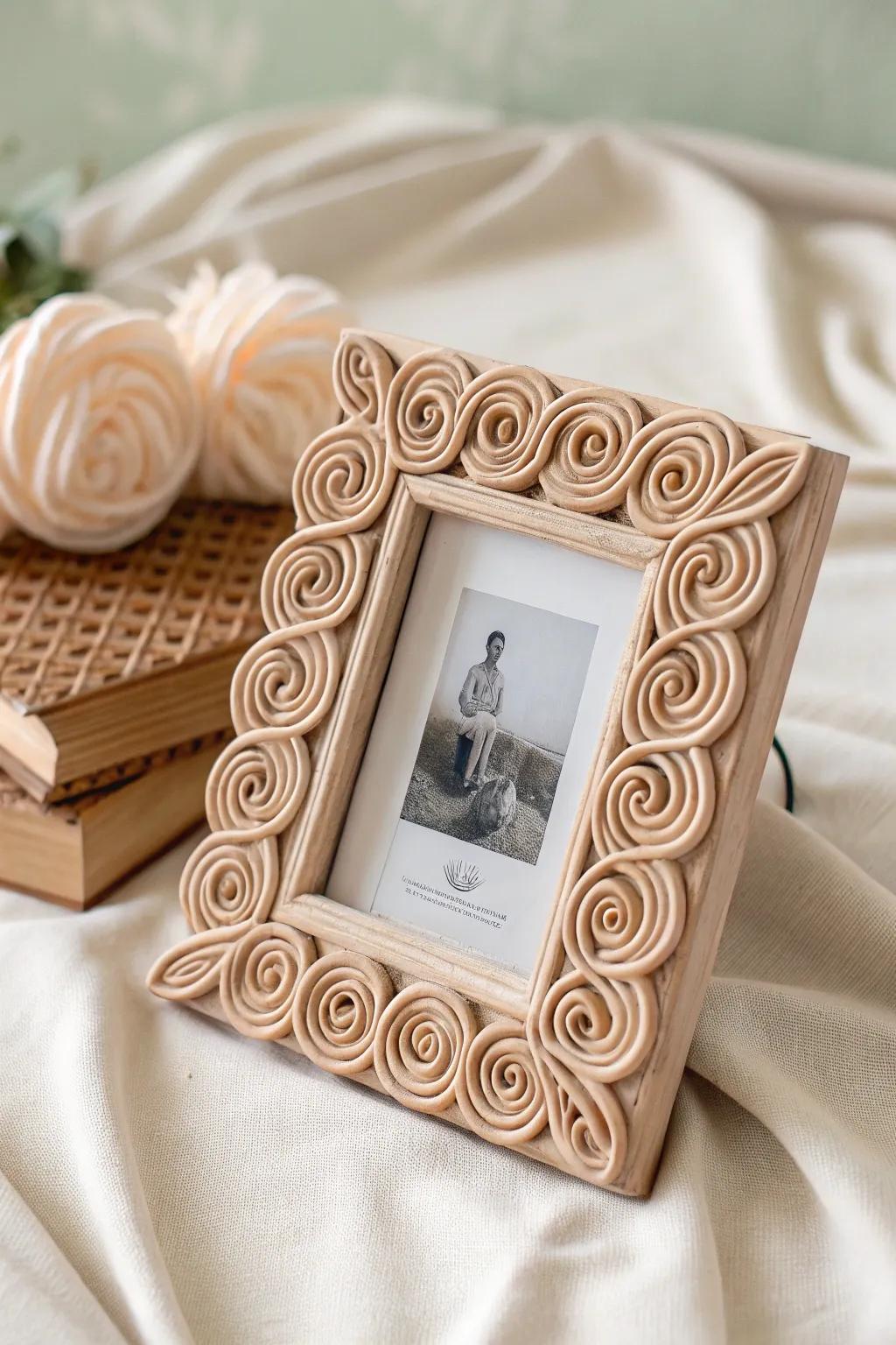 Embrace natural beauty with a handcrafted coil picture frame that brings your cherished memories to life.
