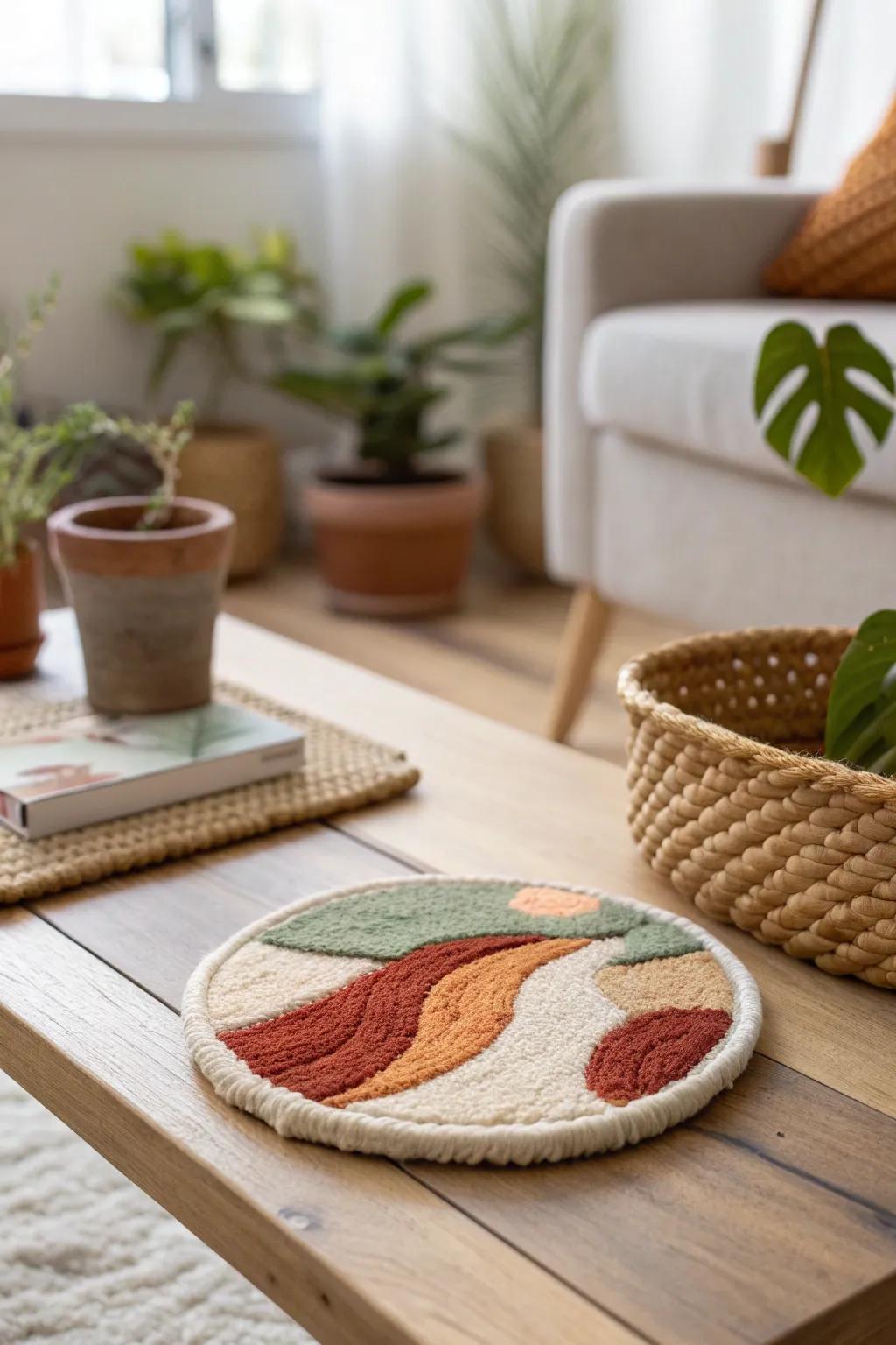 Crafted with care: Elevate your decor with punch needle art.