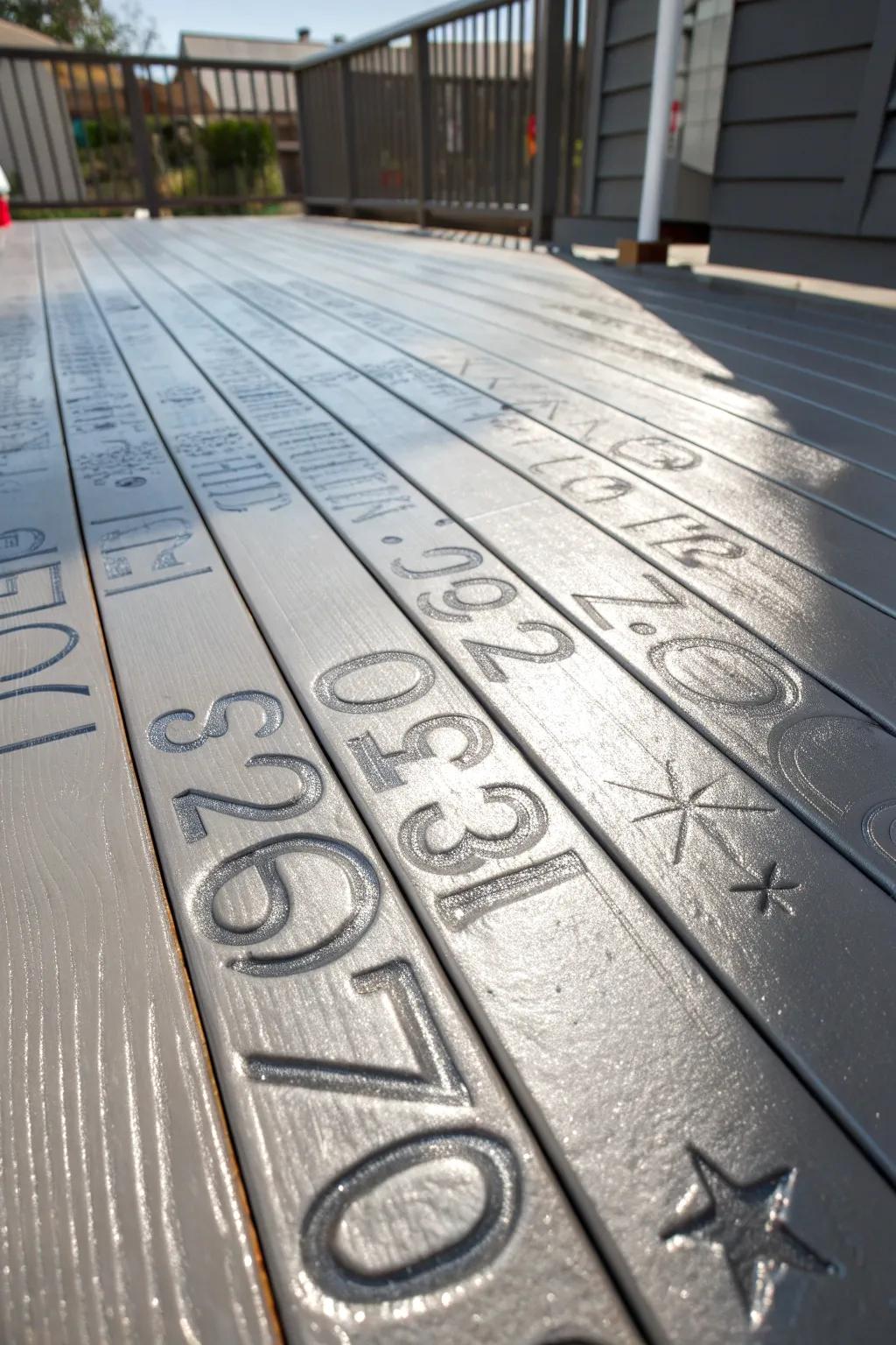 Elevate your outdoor space with an industrial edge: sleek metallic paints and bold stenciled designs.