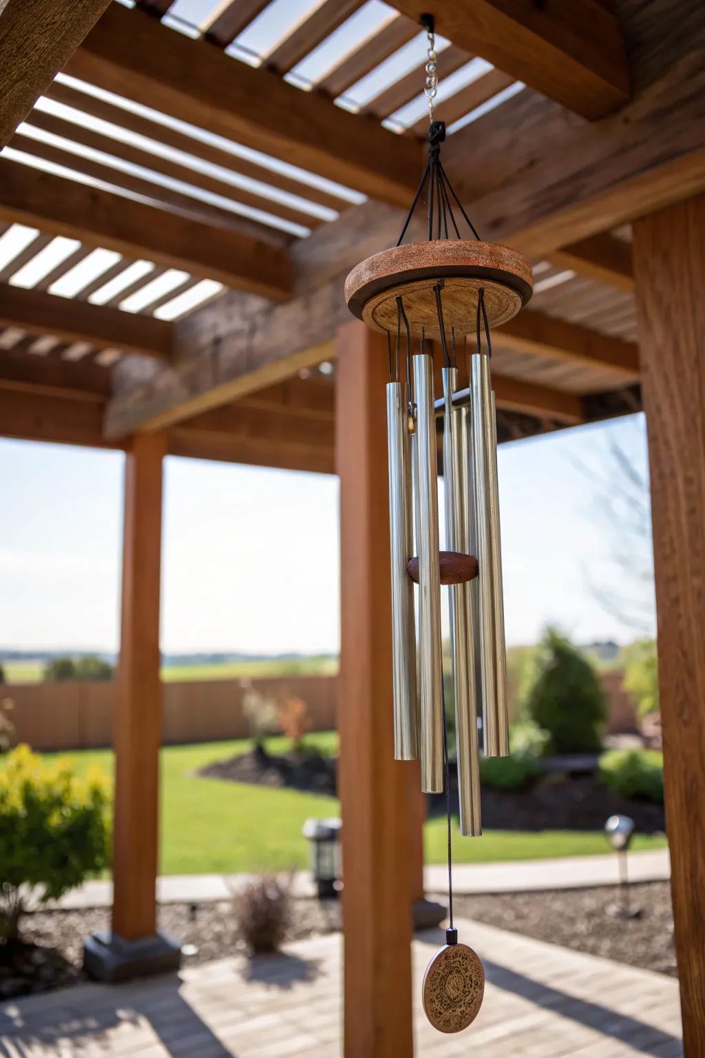 Embrace tranquility with handcrafted wind chimes, the perfect harmony for your backyard retreat.