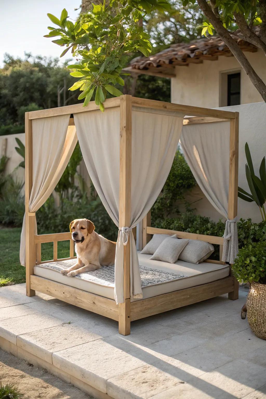 Chic and cozy: The perfect retreat for your furry friend.