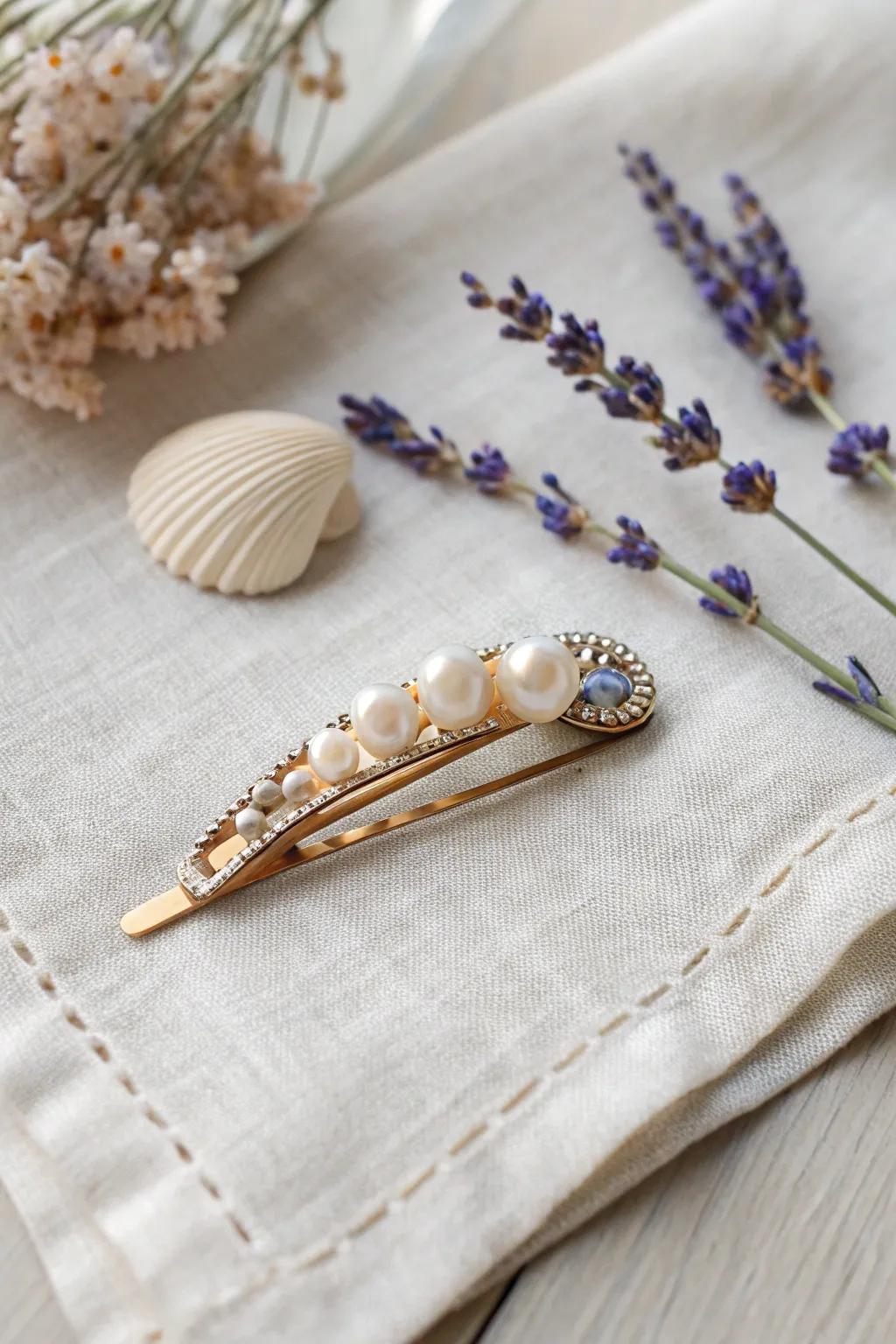 Add a touch of mermaid magic to your hairstyle with these beautiful, handcrafted hair clips. Perfect for a minimalist yet enchanting look.