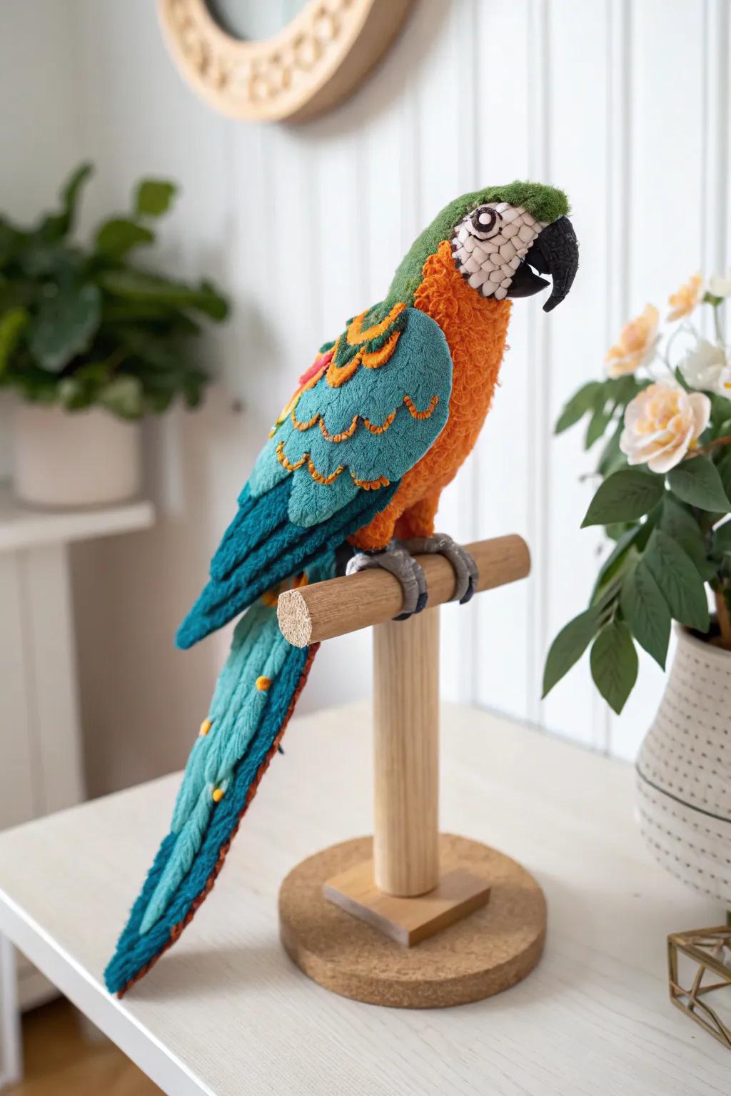 Add a whimsical touch to your pirate costume with this charming DIY felt parrot companion!