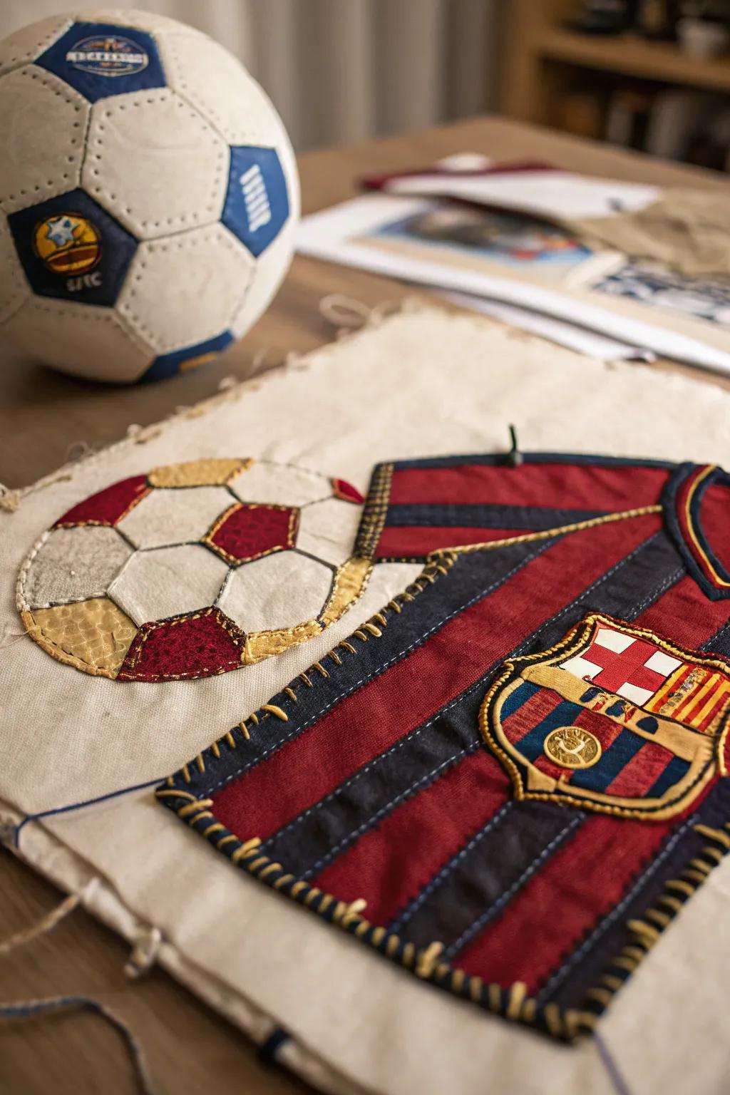 Craftsmanship meets creativity: Transform your old soccer gear into stunning artwork.
