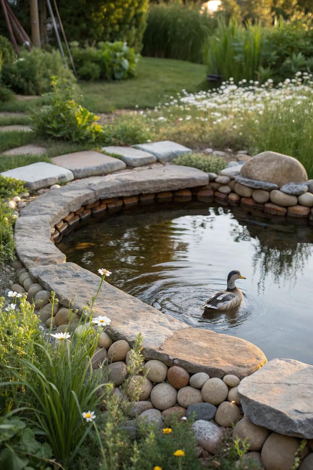 Transform your backyard into a serene oasis with a handcrafted DIY duck pond. Embrace simplicity and natural beauty!