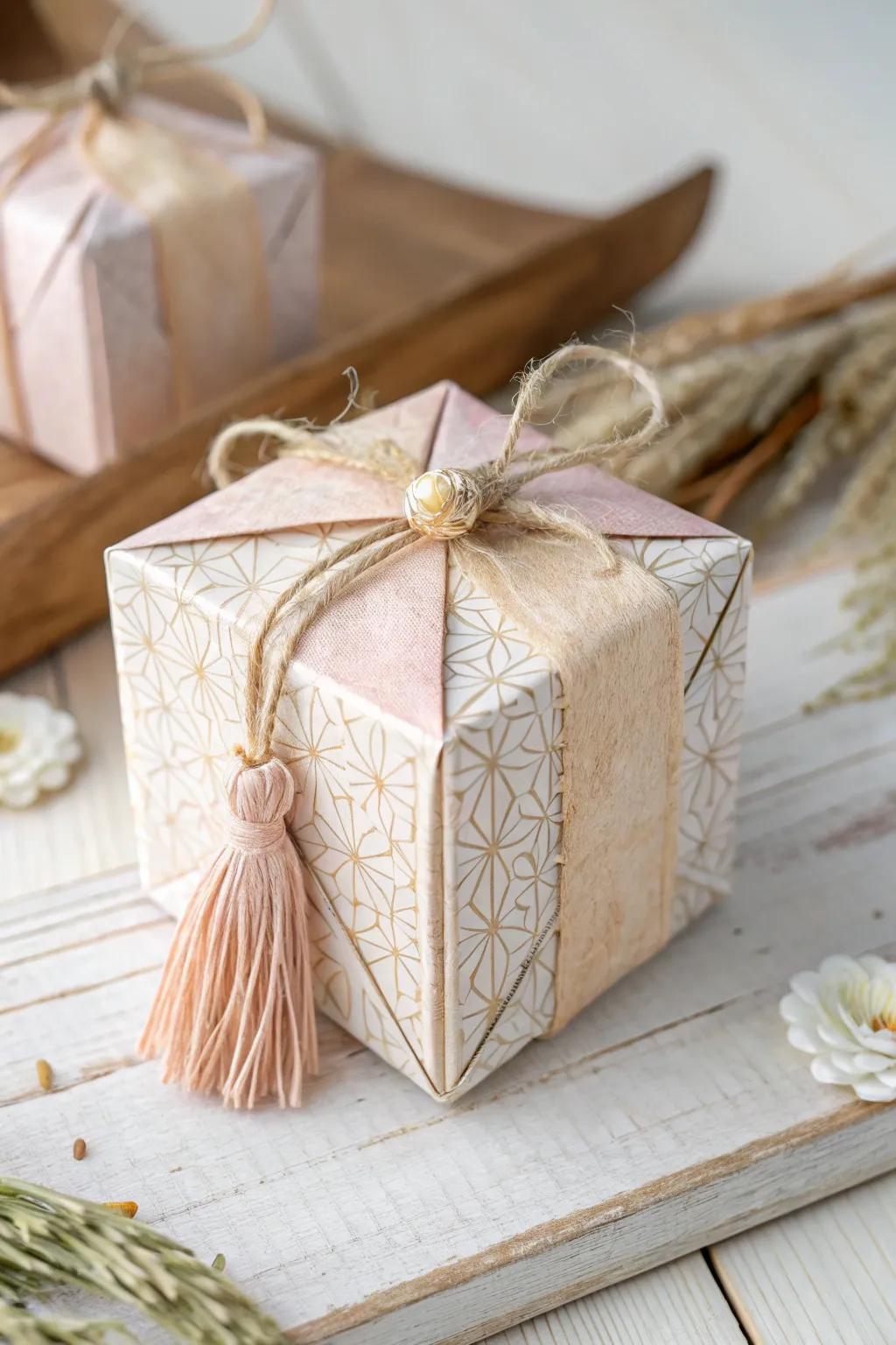 Celebrate Eid with these charming, handcrafted favor boxes that bring a touch of minimalist elegance to your festivities.