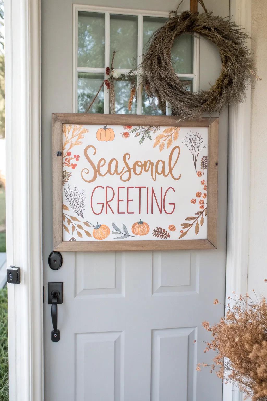 Welcome the fall season with a charming touch of creativity on your front door.