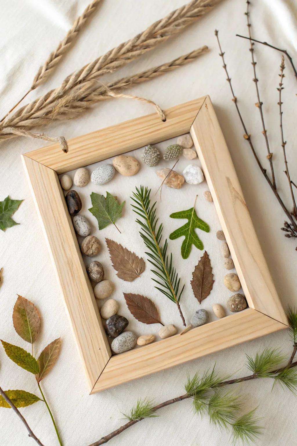 Capture memories naturally with this charming nature-inspired photo frame.