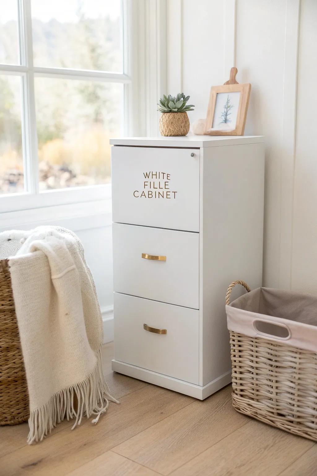 Transform your file cabinet with personalized decals for a stylish and organized craft space!