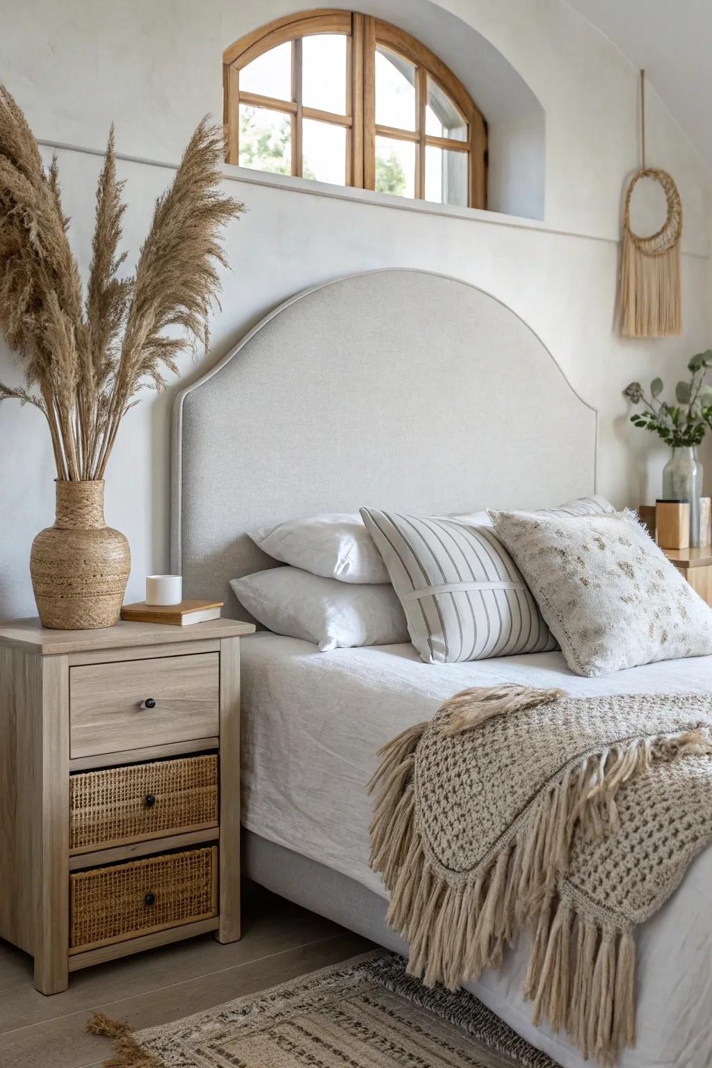 Transform your bedroom with a DIY foam board headboard: simplicity meets elegance.