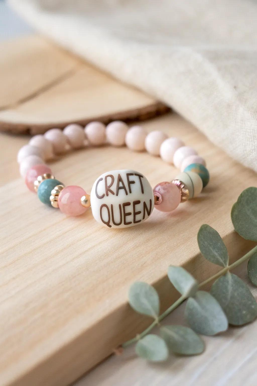 Embrace your inner 'Craft Queen' with this charming DIY bracelet idea!