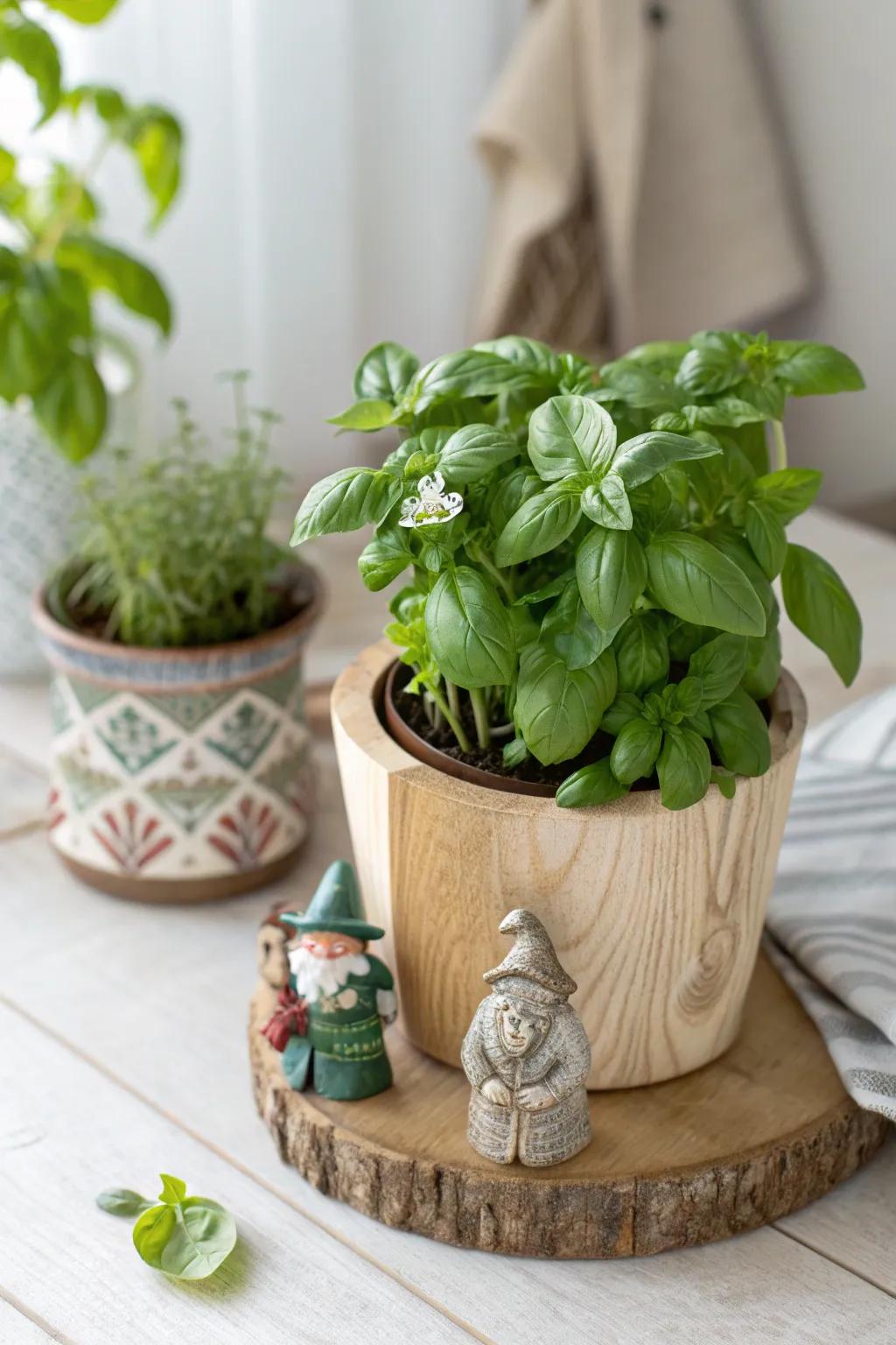 Discover the enchanting blend of nature and whimsy with gnome-inspired herb corners. Perfect for adding a touch of magic to your minimalist space.