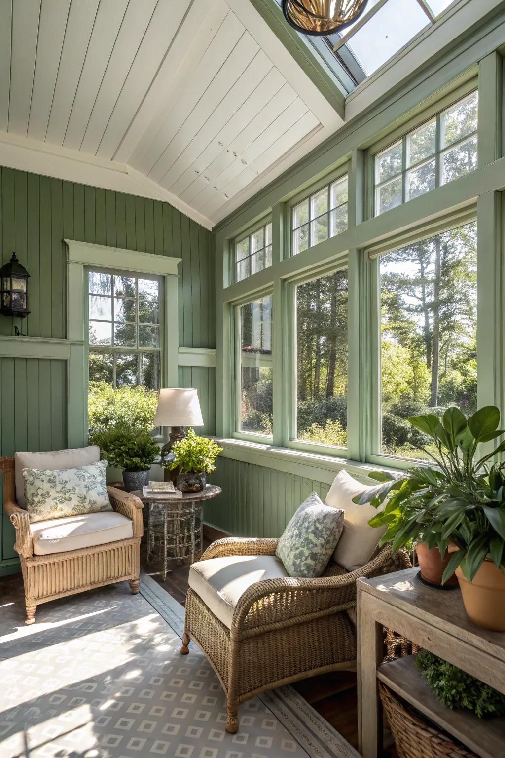 A sunroom sanctuary that invites relaxation.
