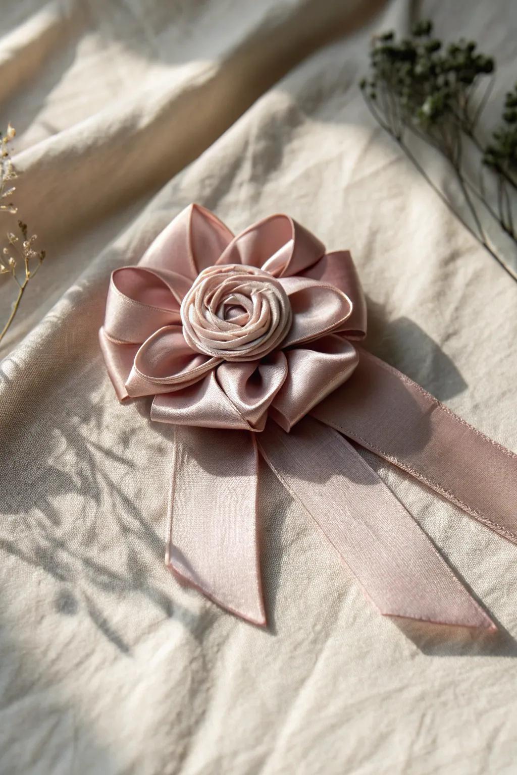 Elegance in simplicity: Discover the art of the rosette bow.