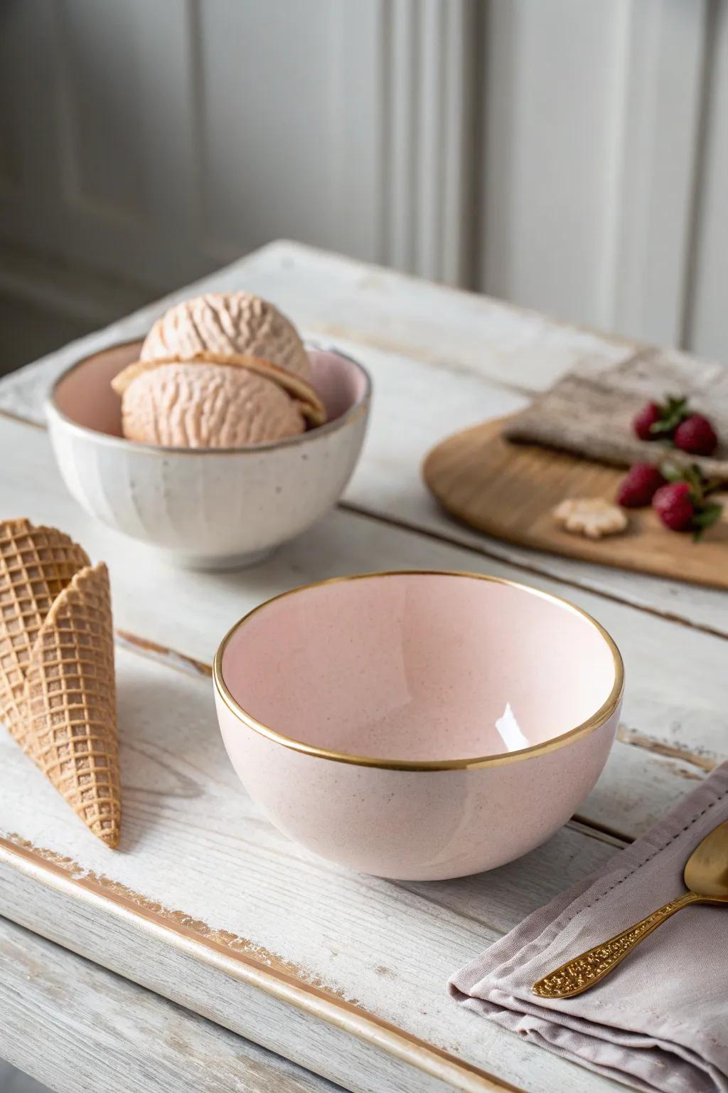 Elevate your dessert experience with minimalist elegance. 🍨✨