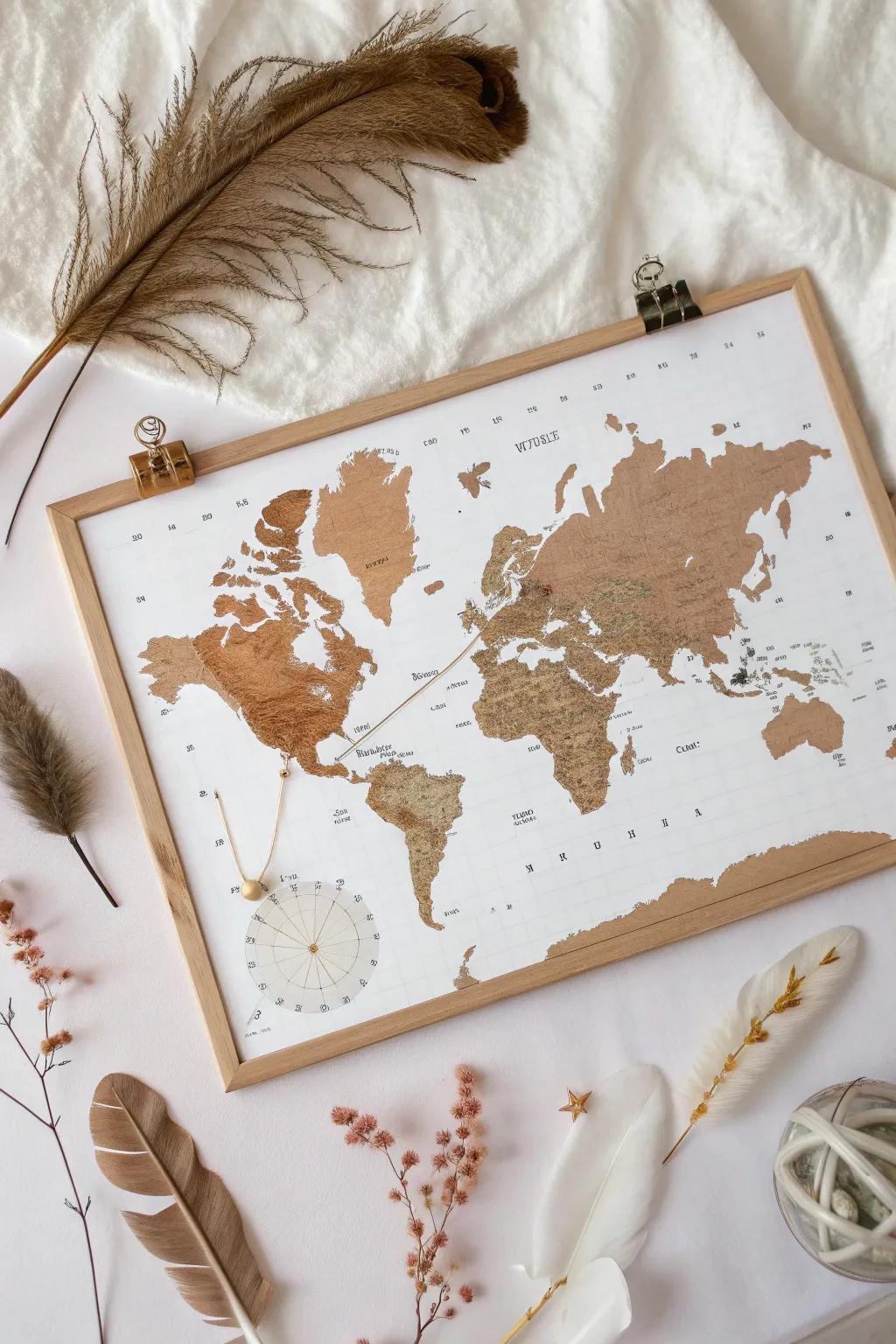 Map Your Dreams: Let the world be your muse and inspire endless possibilities.