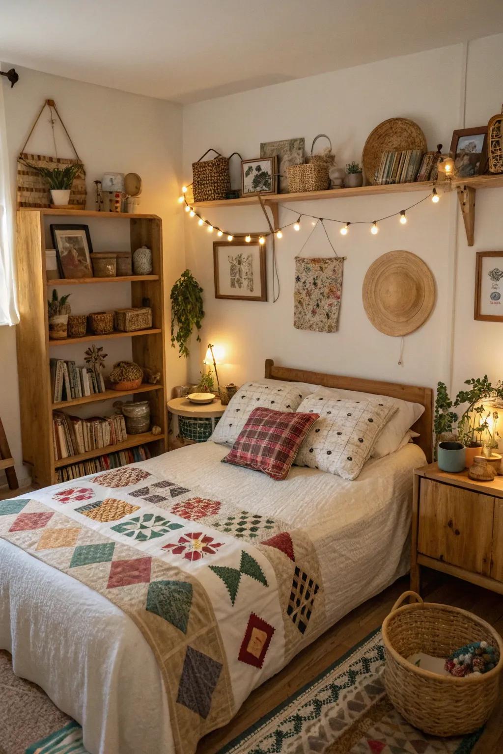 Handmade crafts add a personal and warm touch.