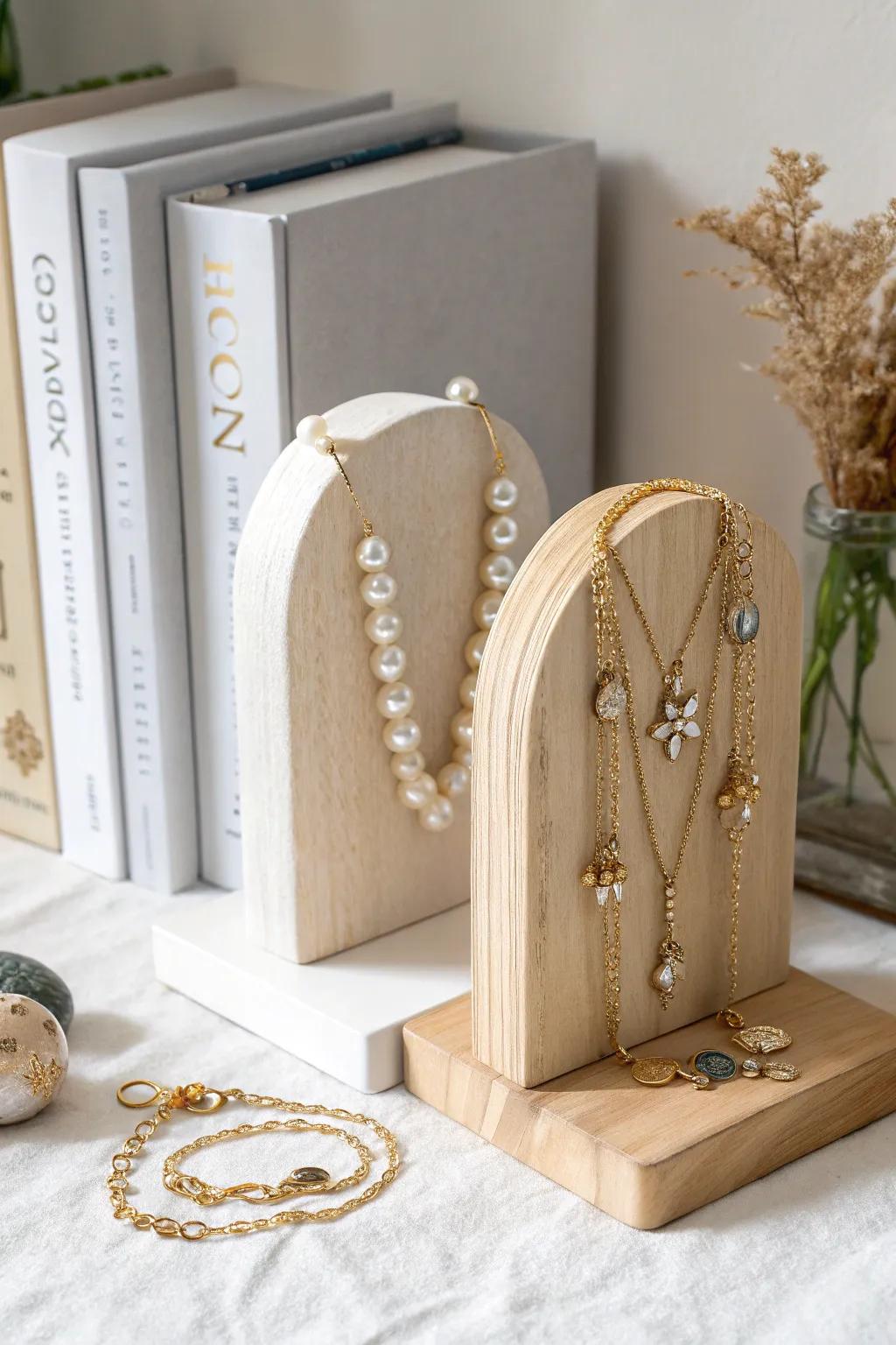 Elevate your bookshelf with these stunning jewelry-encrusted bookends—where minimalist elegance meets boho chic.