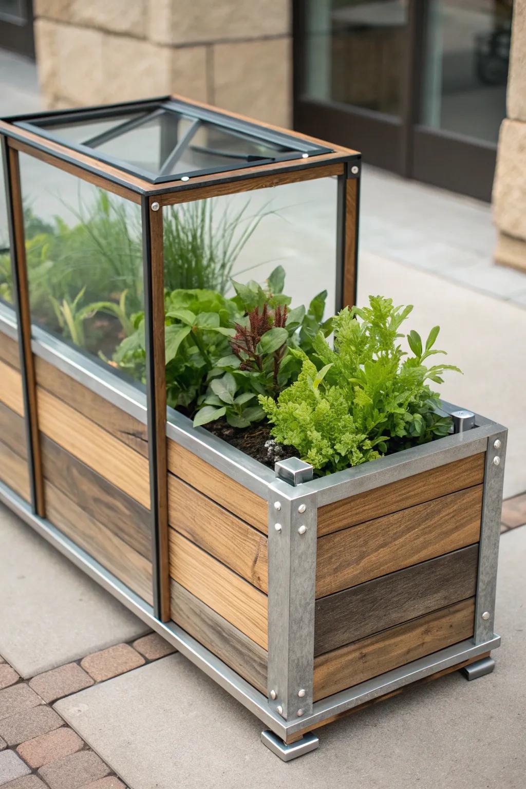 Elevate your space with a mixed media masterpiece planter—where modern design meets timeless craftsmanship.