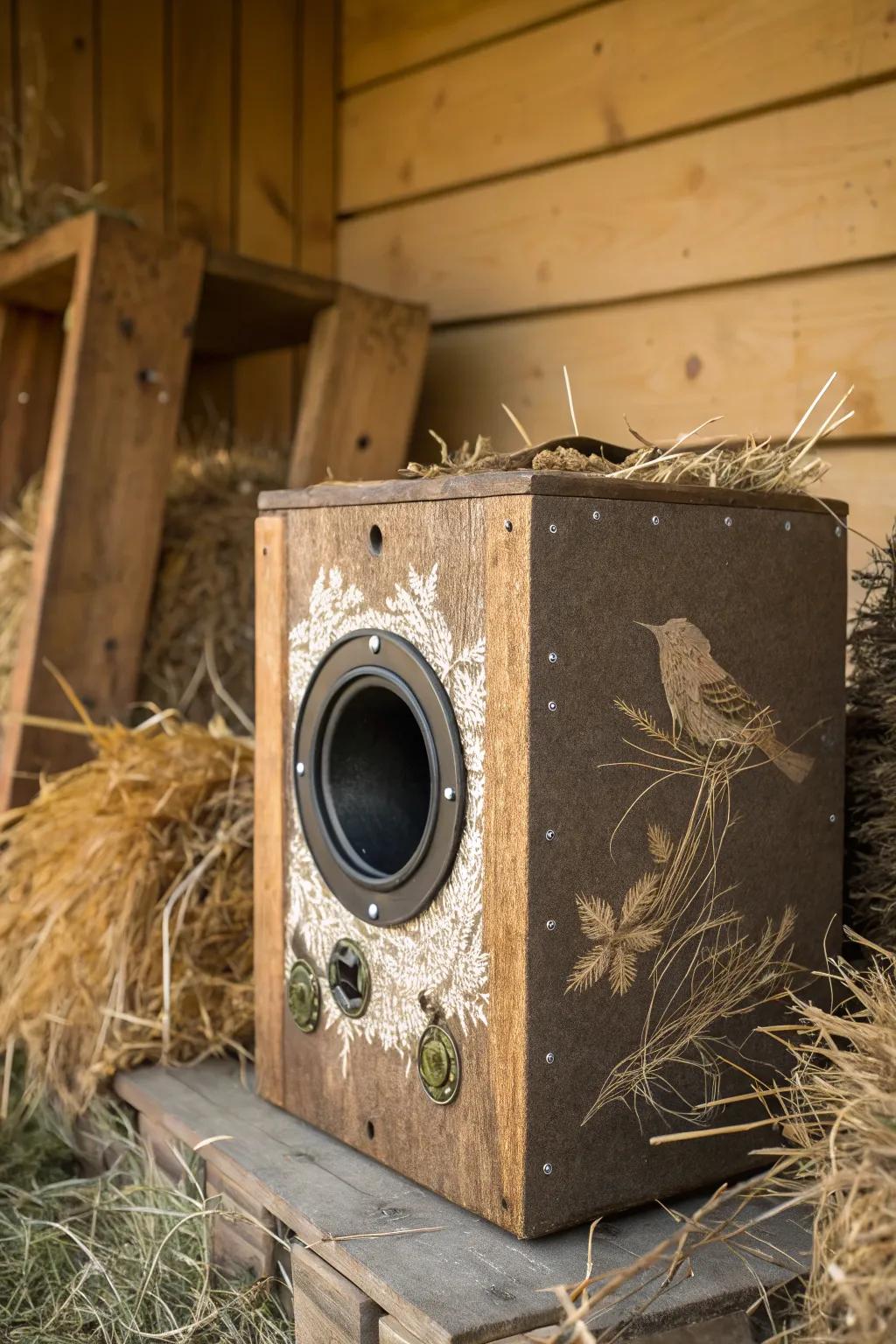 Craftsmanship meets creativity: Transform your old subwoofer into a unique nesting box!