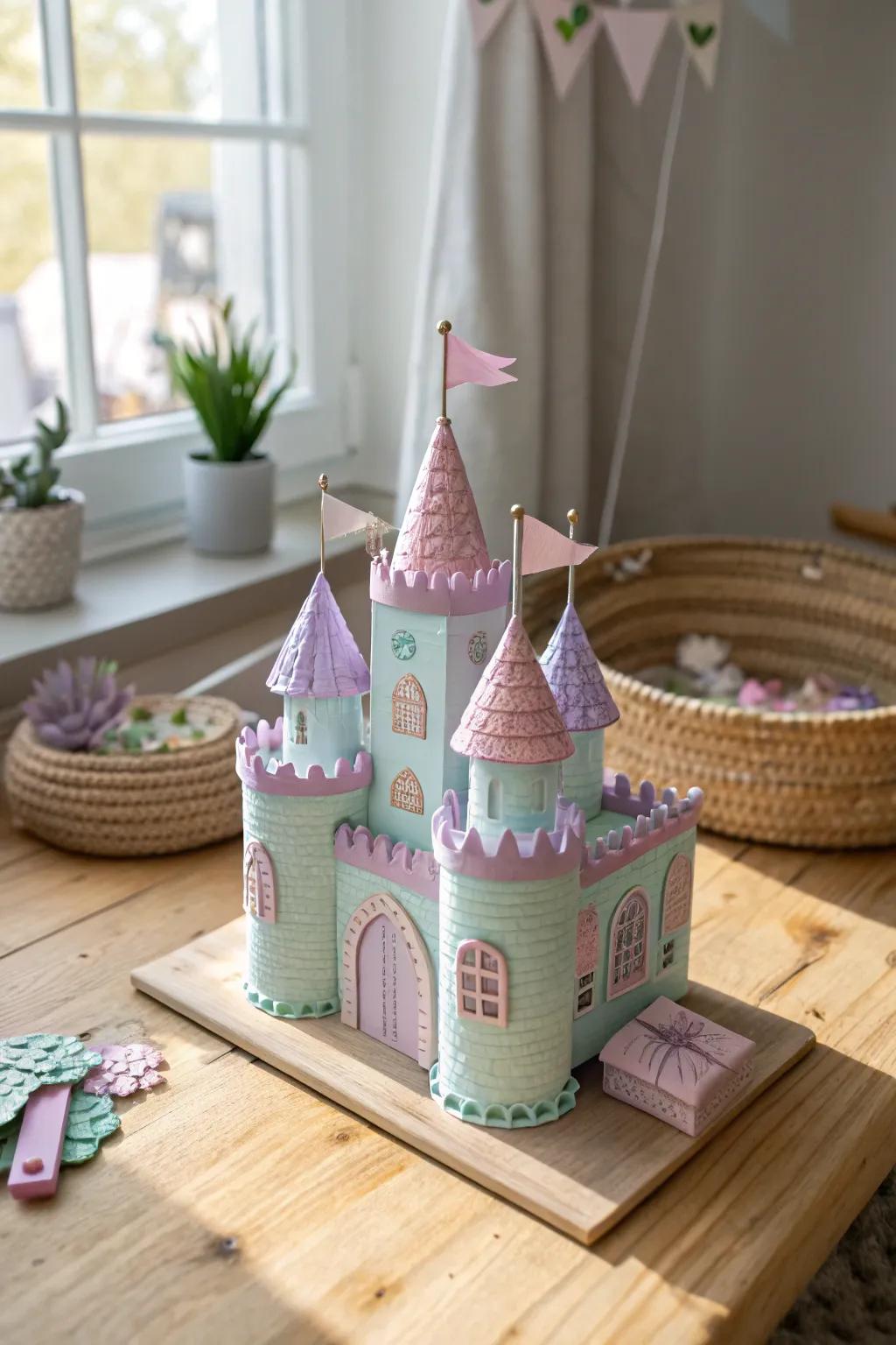 Step into a storybook world with this enchanting paper castle squishy, a perfect blend of fantasy and minimalistic charm.