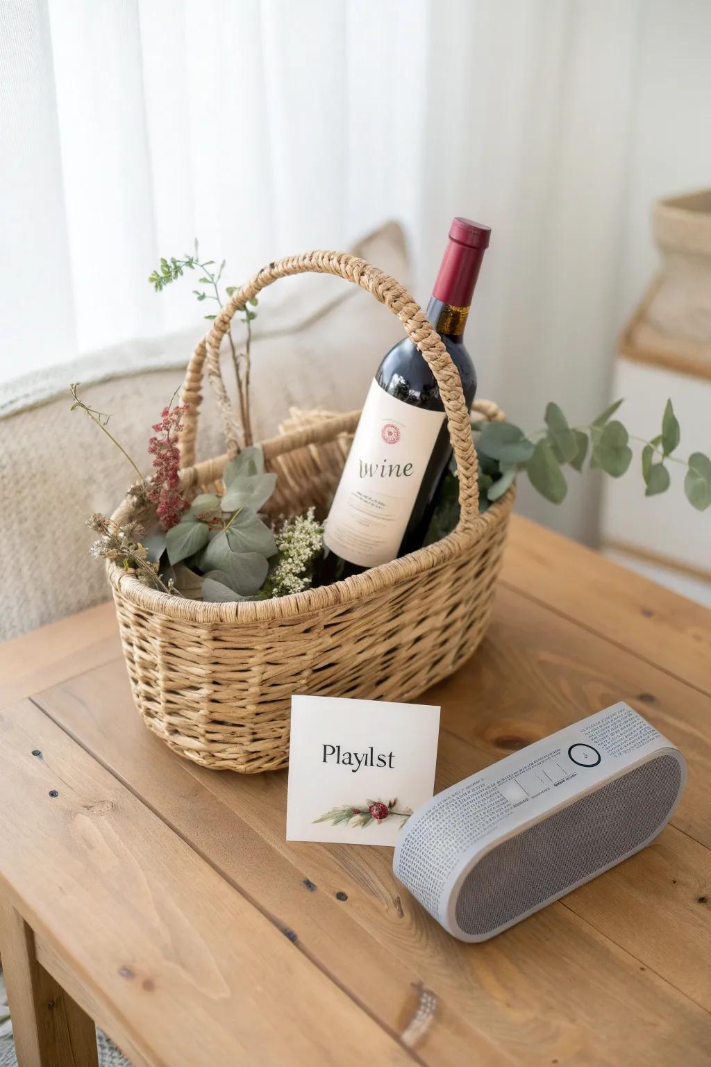 Set the perfect mood with wine and music – a blend of elegance and ambiance.